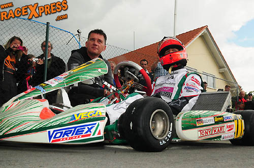 Michael Schumacher in de kart